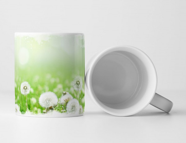 Paul Sinus Art Tasse Geschenk Naturfotografie – Pusteblumen auf einer Wiese