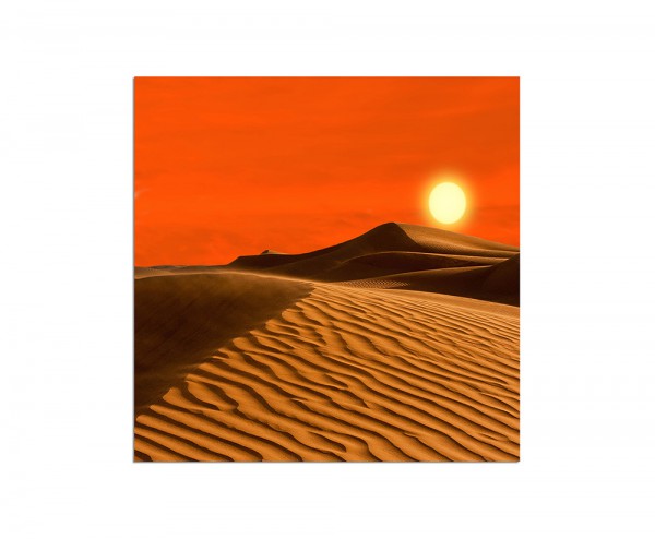 Paul Sinus Art 80x80cm Afrika Wüste Sanddüne Sonne Abendrot