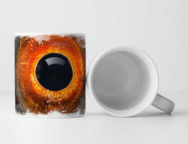 Paul Sinus Art Tasse Geschenk Tierfotografie – Detailaufnahme Auge der Schleie