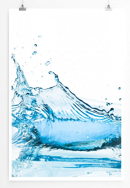 Paul Sinus Art Wasserspritzer in Hellblau 60x90cm Poster