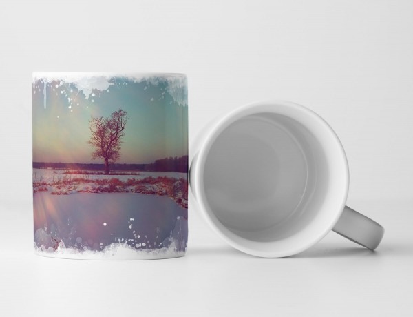 Paul Sinus Art Tasse Geschenk Großartige Winterlandschaft – Fotografie eines Sonnenuntergangs