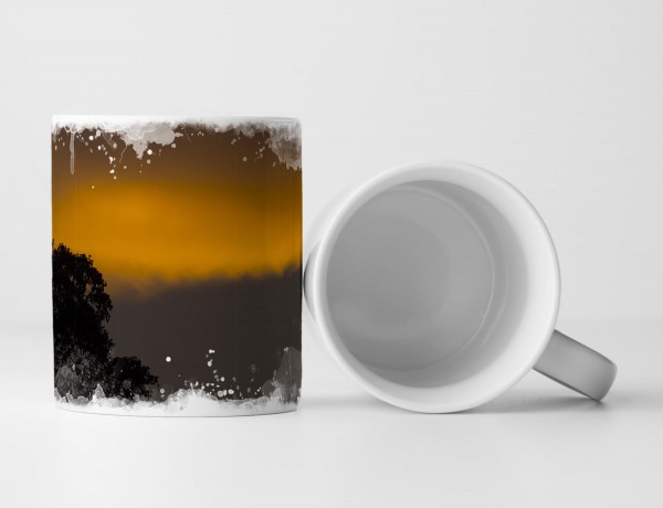 Paul Sinus Art Tasse Geschenk Traumhafter Sonnenuntergang hinter Wolken