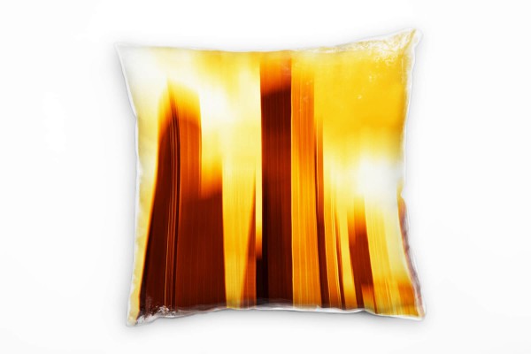 Paul Sinus Art City, Abstrakt, Hochhäuser, unscharf, orange Deko Kissen 40x40cm für Couch Sofa Lounge Zierkissen