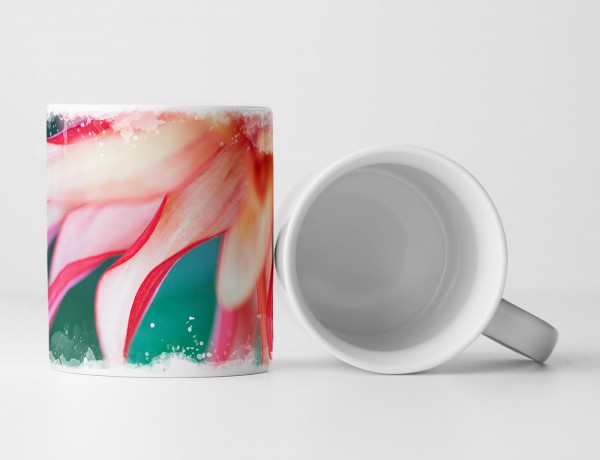 Paul Sinus Art Tasse Geschenk Naturfotografie – Beschnittene rote Blüte