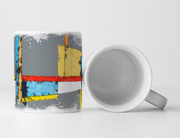 Paul Sinus Art Tasse Geschenk Abstraktes Bild mit bunten Strukturen