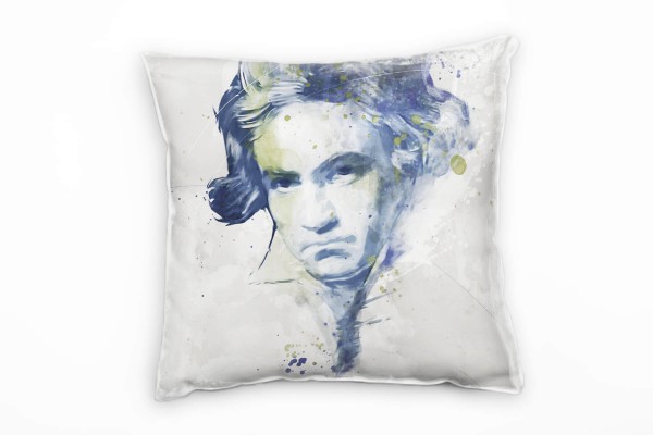 Paul Sinus Art Beethoven I Deko Kissen Bezug 40x40cm für Couch Sofa Lounge Zierkissen