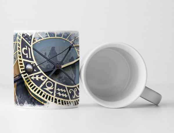 Paul Sinus Art Tasse Geschenk Künstlerische Fotografie – Uhrwerk mit Tierkreiszeichen