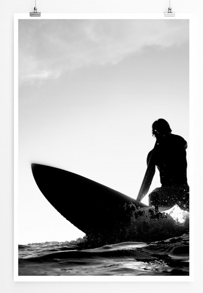 Paul Sinus Art Surfer beim Wellenreiten 60x90cm Poster