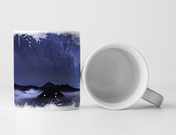 Paul Sinus Art Tasse Geschenk Landschaftsfotografie – Milchstraße Bromo Nationalpark Indonesien