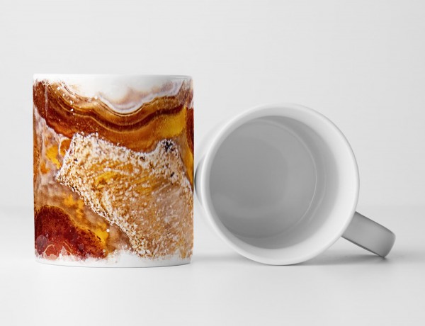 Paul Sinus Art Tasse Geschenk Künstlerische Fotografie – Orange Mikrokristalle