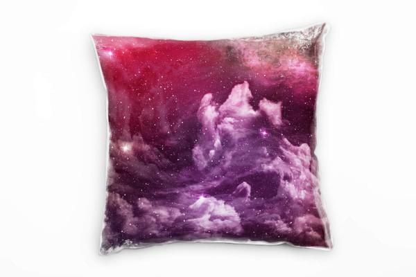 Paul Sinus Art Natur, Abstrakt, Universum ,Sterne, lila, pink Deko Kissen 40x40cm für Couch Sofa Lounge Zierkissen