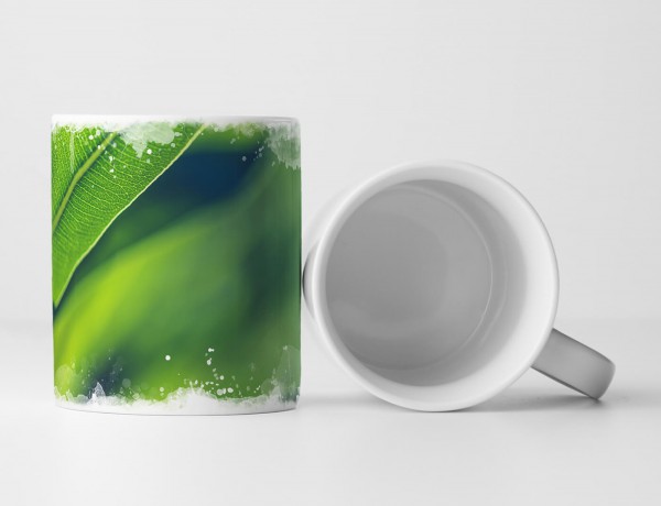 Paul Sinus Art Tasse Geschenk Naturfotografie – Grüne Pflanzen Hintergrund