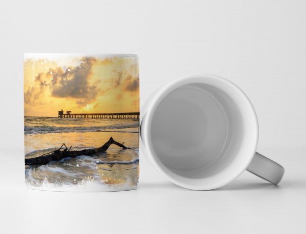 Paul Sinus Art Tasse Geschenk Strand am Morgen