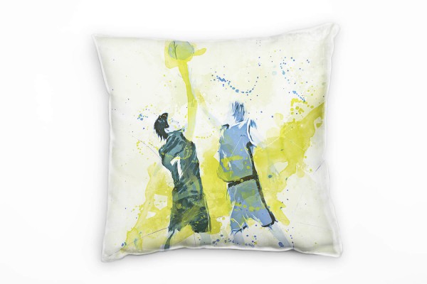 Basketball Deko Kissen Bezug 40x40cm für Couch Sofa Lounge Zierkissen