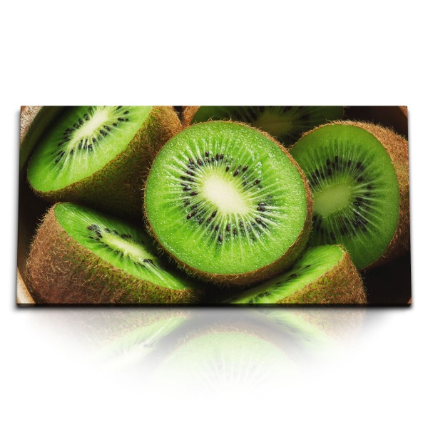 Paul Sinus Art Kunstdruck Bilder 120x60cm Kiwis Küche Früchte Grün Obst