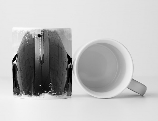 Paul Sinus Art Tasse Geschenk Künstlerische Fotografie – Antikes Flugzeug schwarz weiß