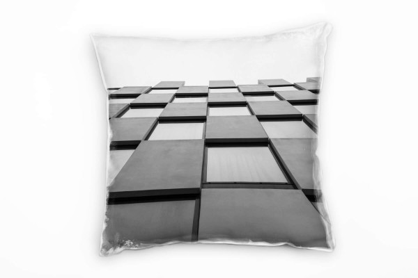 Paul Sinus Art City, Hochhaus, grau Deko Kissen 40x40cm für Couch Sofa Lounge Zierkissen