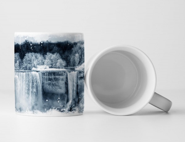 Paul Sinus Art Tasse Geschenk Landschaftsfotografie – Niagara Wasserfall im Winter