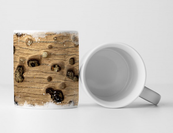 Paul Sinus Art Tasse Geschenk Naturfotografie – Holz am Strand