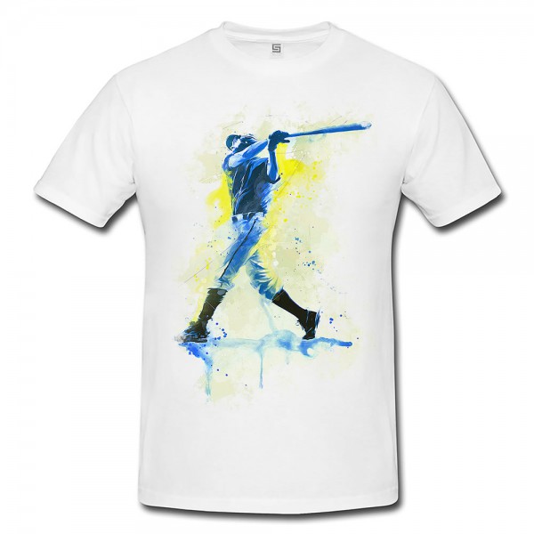 Paul Sinus Art Baseball IV Premium Herren und Damen T-Shirt Motiv aus Paul Sinus Aquarell