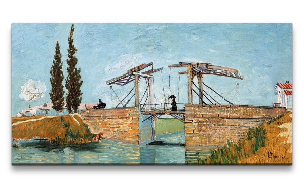 Paul Sinus Art Remaster 120x60cm Vincent Van Gogh Impressionismus Weltberühmtes Gemälde Flussbrücke Steinbrücke Som