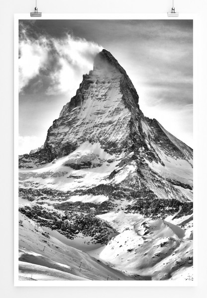 90x60cm Poster Matterhorn in den Schweizer Alpen