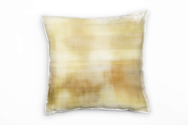 Paul Sinus Art Abstrakt, Verschwommen, beige, braun Deko Kissen 40x40cm für Couch Sofa Lounge Zierkissen