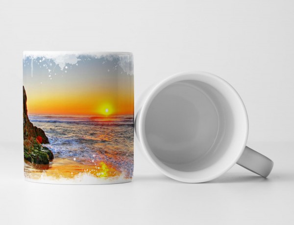 Paul Sinus Art Tasse Geschenk Landschaftsfotografie – Sonnenuntergang am Meer