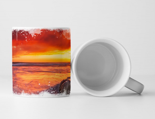 Paul Sinus Art Tasse Geschenk Naturfotografie – Dramatischer Sonnenuntergang