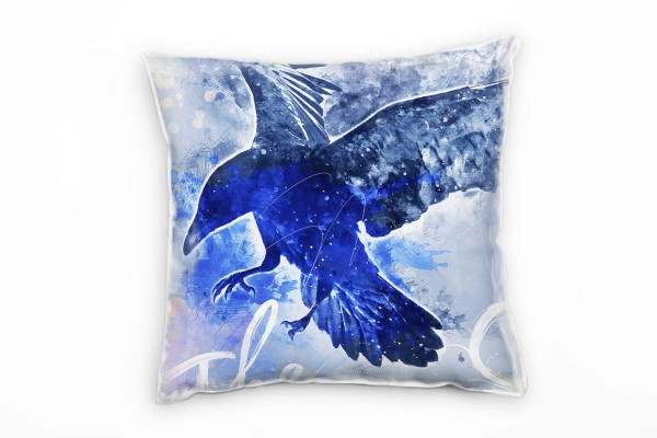 Paul Sinus Art Crow II Deko Kissen Bezug 40x40cm für Couch Sofa Lounge Zierkissen