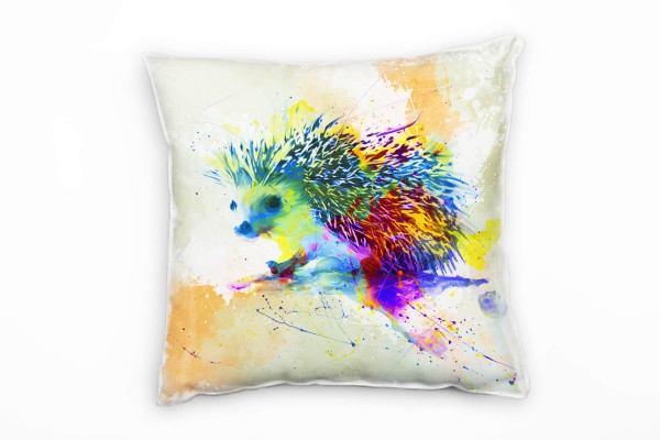 Paul Sinus Art Igel Deko Kissen Bezug 40x40cm für Couch Sofa Lounge Zierkissen