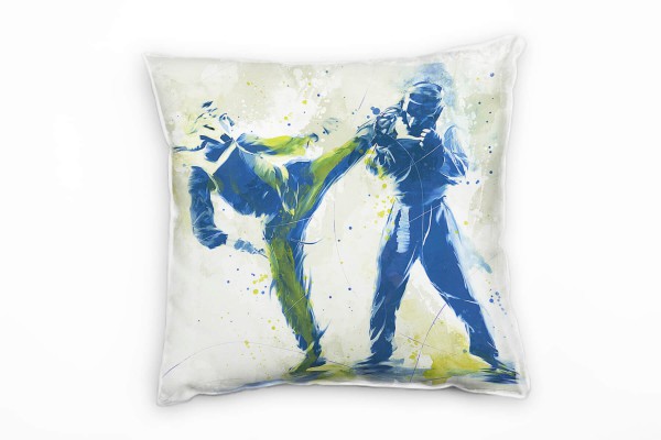 Paul Sinus Art Karate III Deko Kissen Bezug 40x40cm für Couch Sofa Lounge Zierkissen