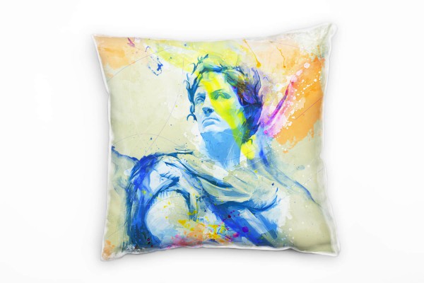 Paul Sinus Art Julius Caesar Deko Kissen Bezug 40x40cm für Couch Sofa Lounge Zierkissen