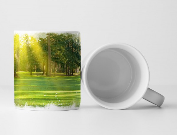 Paul Sinus Art Tasse Geschenk Landschaftsfotografie – Grüne Parklandschaft