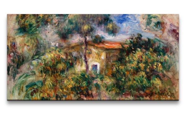 Paul Sinus Art Remaster 120x60cm Pierre-Auguste Renoir weltberühmtes Wandbild Impressionismus Farmhouse Natur