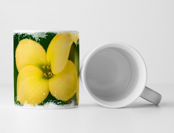 Paul Sinus Art Tasse Geschenk Gelbe Blüten im Garten