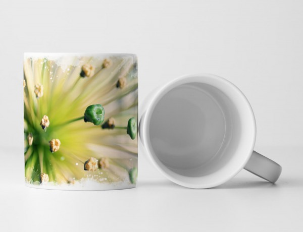 Paul Sinus Art Tasse Geschenk Naturfotografie – Grüne pflanzliche Staubblätter