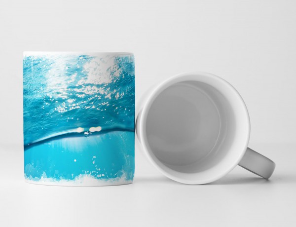 Paul Sinus Art Tasse Geschenk Künstlerische Fotografie – Strahlend blaue Meereswelle