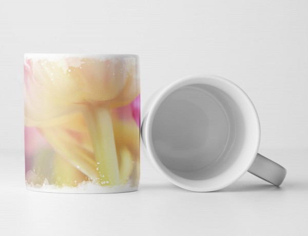 Paul Sinus Art Tasse Geschenk Naturfotografie – Rosa Pastell Tulpe