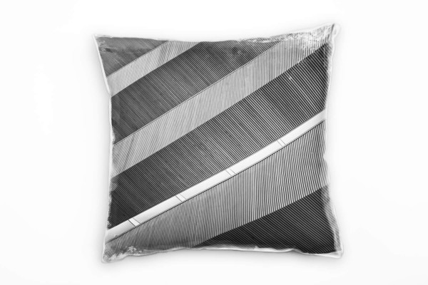 Paul Sinus Art Urban, Architektur, Abstrakt, grau Deko Kissen 40x40cm für Couch Sofa Lounge Zierkissen