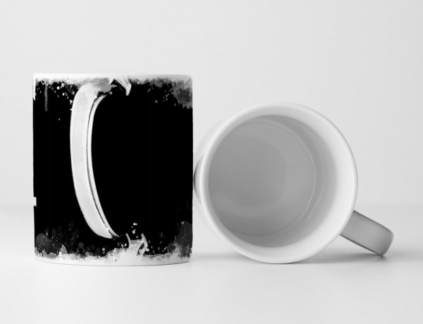 Paul Sinus Art Tasse Geschenk Künstlerische Fotografie – Silhouette einer Geige schwarz weiß