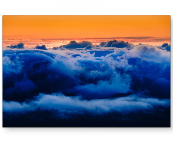 Paul Sinus Art Wolken hängen zwischen den Bergen - Leinwandbild