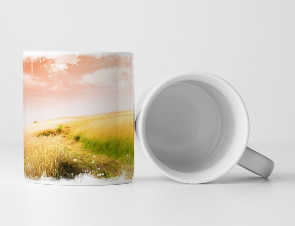 Paul Sinus Art Tasse Geschenk Naturfotografie – Weizenfeld und Grasfeld