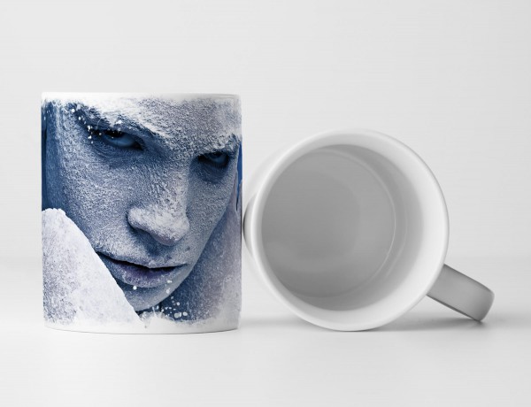 Paul Sinus Art Tasse Geschenk Künstlerische Fotografie – Ein mit Schnee bedecktes Mädchen