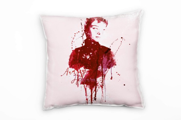 Paul Sinus Art Audrey Hepburn III Deko Kissen Bezug 40x40cm für Couch Sofa Lounge Zierkissen