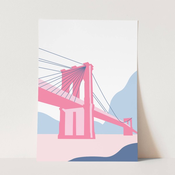 Paul Sinus Art Illustration Golden Gate Bridge San Francisco Minimal Dekorativ