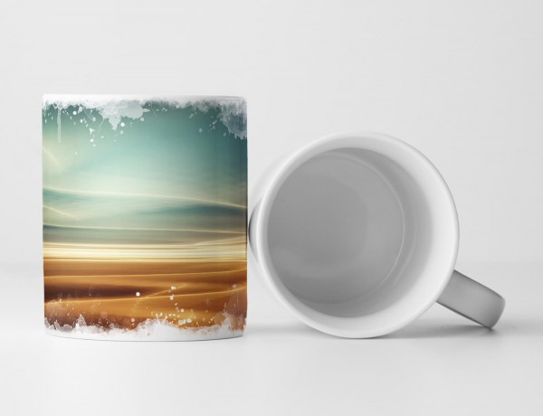 Paul Sinus Art Tasse Geschenk Illustration – Surreale Marslandschaft mit Himmel