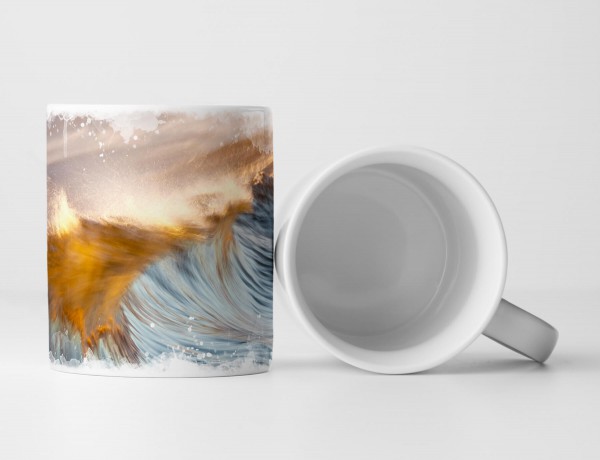 Paul Sinus Art Tasse Geschenk kunstvolle Welle