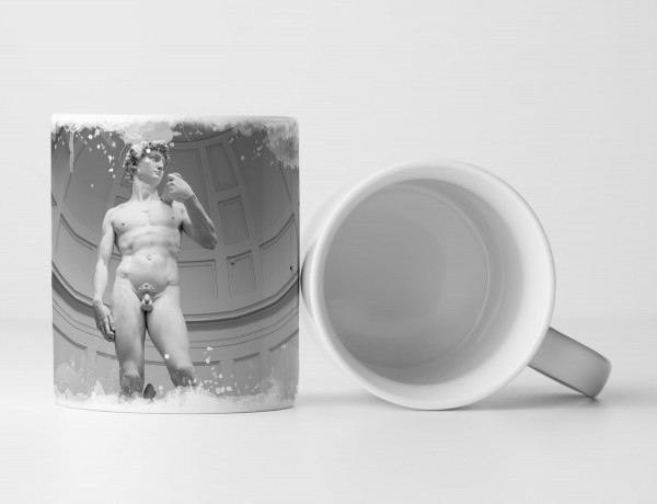 Paul Sinus Art Tasse Geschenk Statue Adonis grau