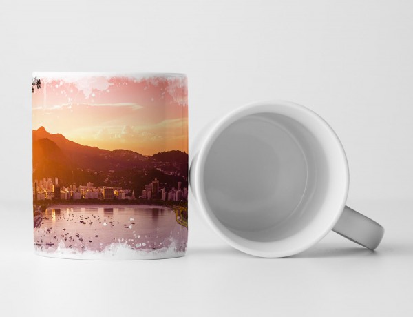 Paul Sinus Art Tasse Geschenk Landschaftsfotografie – Sonnige Guanabara Bay Rio De Janeiro Brasilien